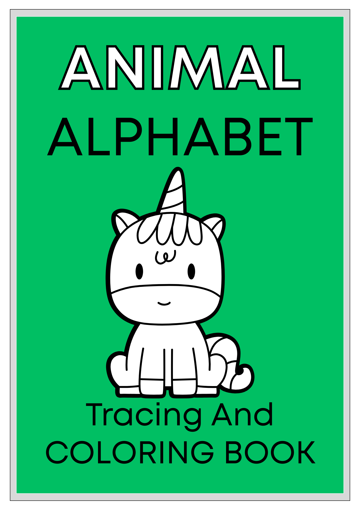 Animal Alphabet Tracing and Coloring Book