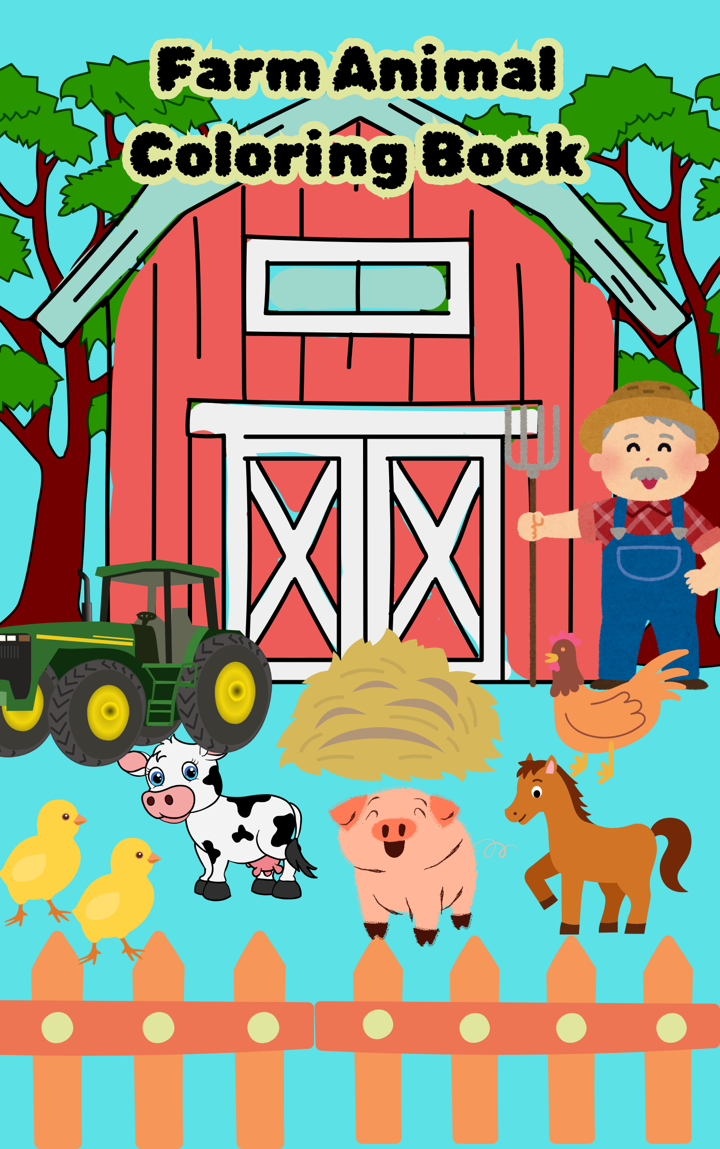 Farm Animals Coloring Book