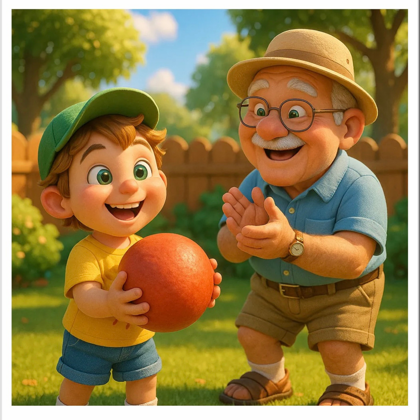 Backyard Catch with Grandpa Mark