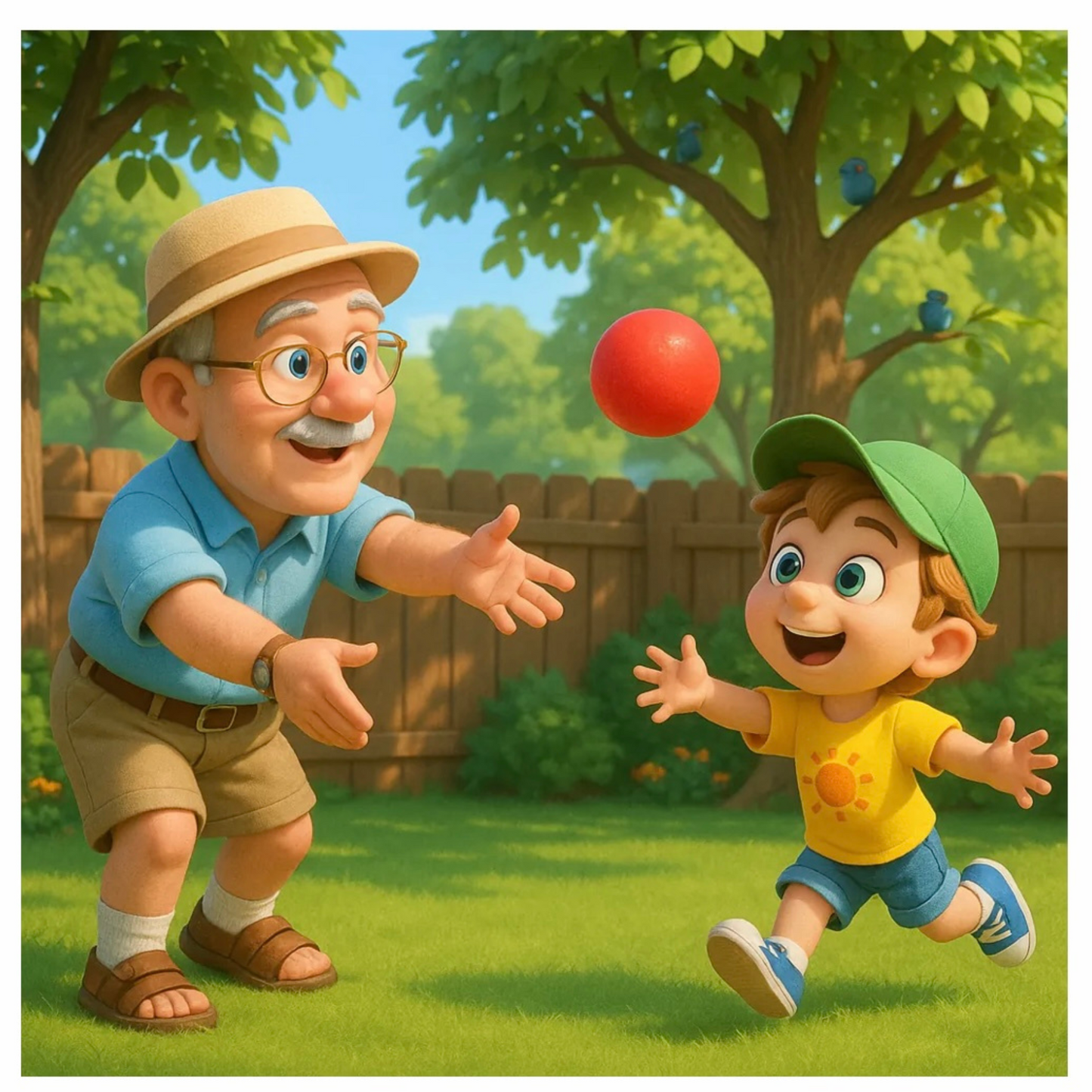 Backyard Catch with Grandpa Mark