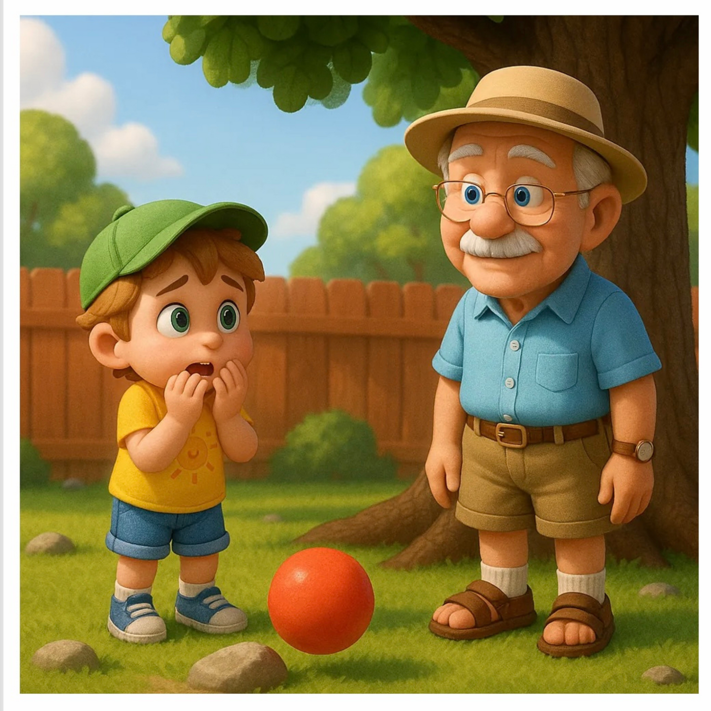 Backyard Catch with Grandpa Mark