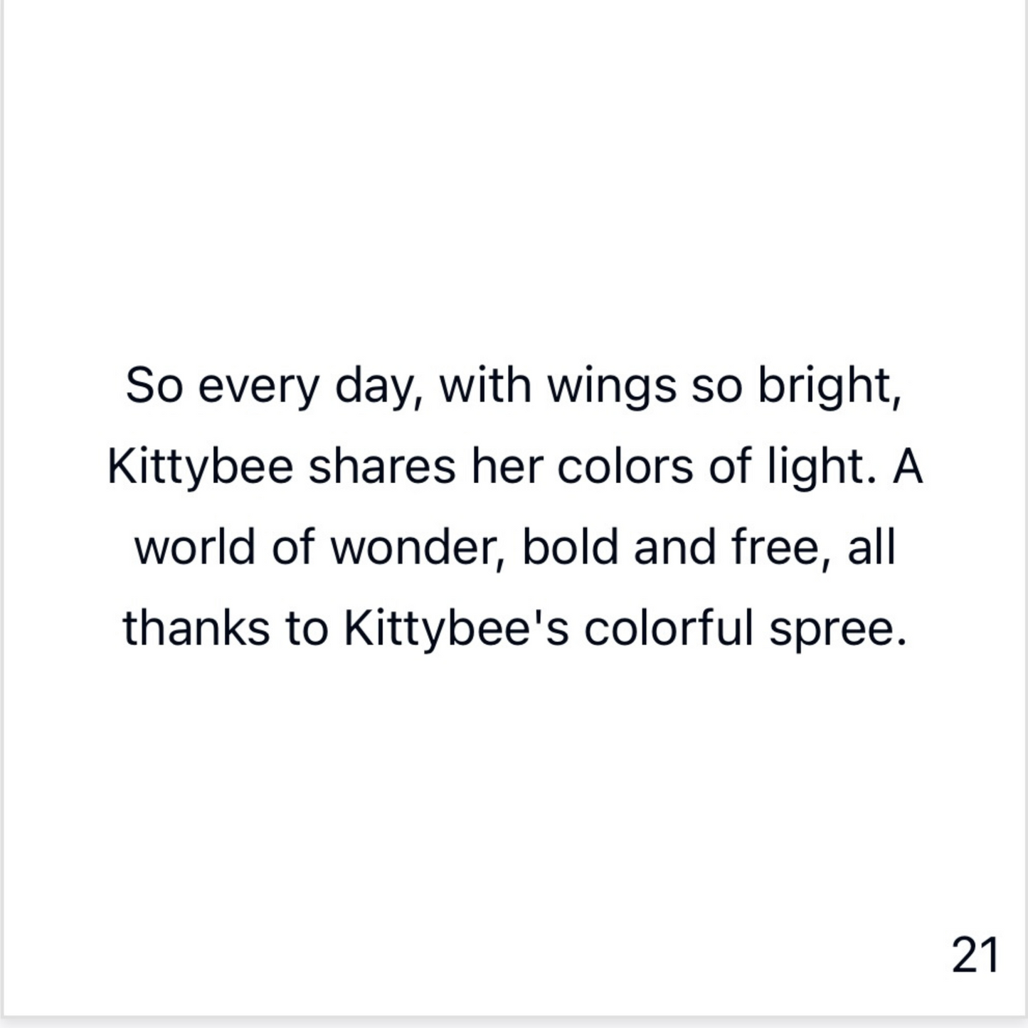 Kittybee's Colorful Day