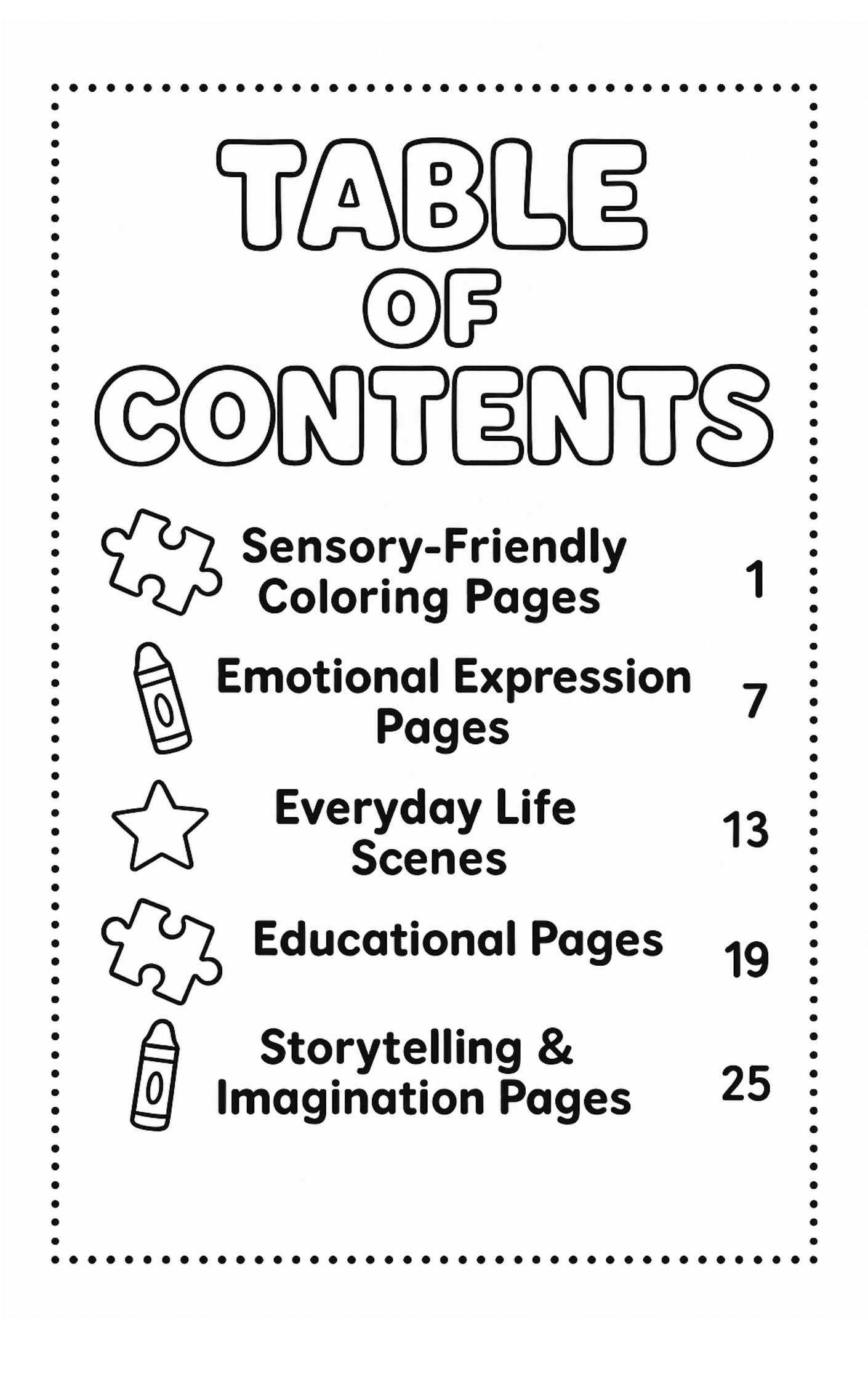 My Sensory Friendly Coloring Adventure