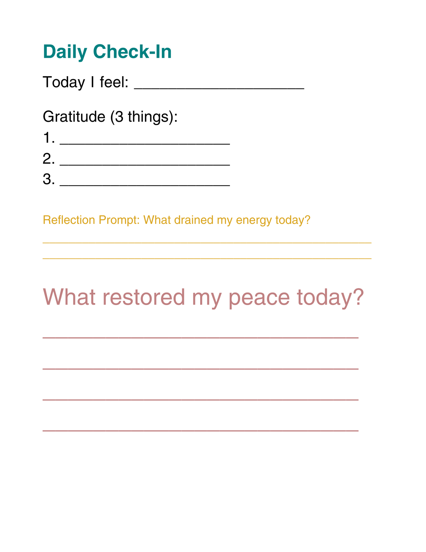 Emotional Resilience Workbook