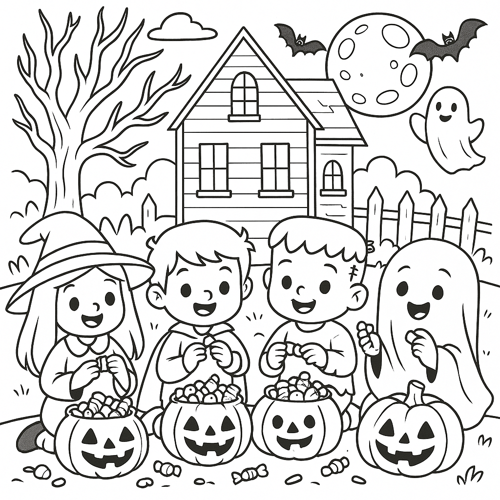 ✨ Spooky Fun Halloween Coloring Pages by Simsheinc ✨