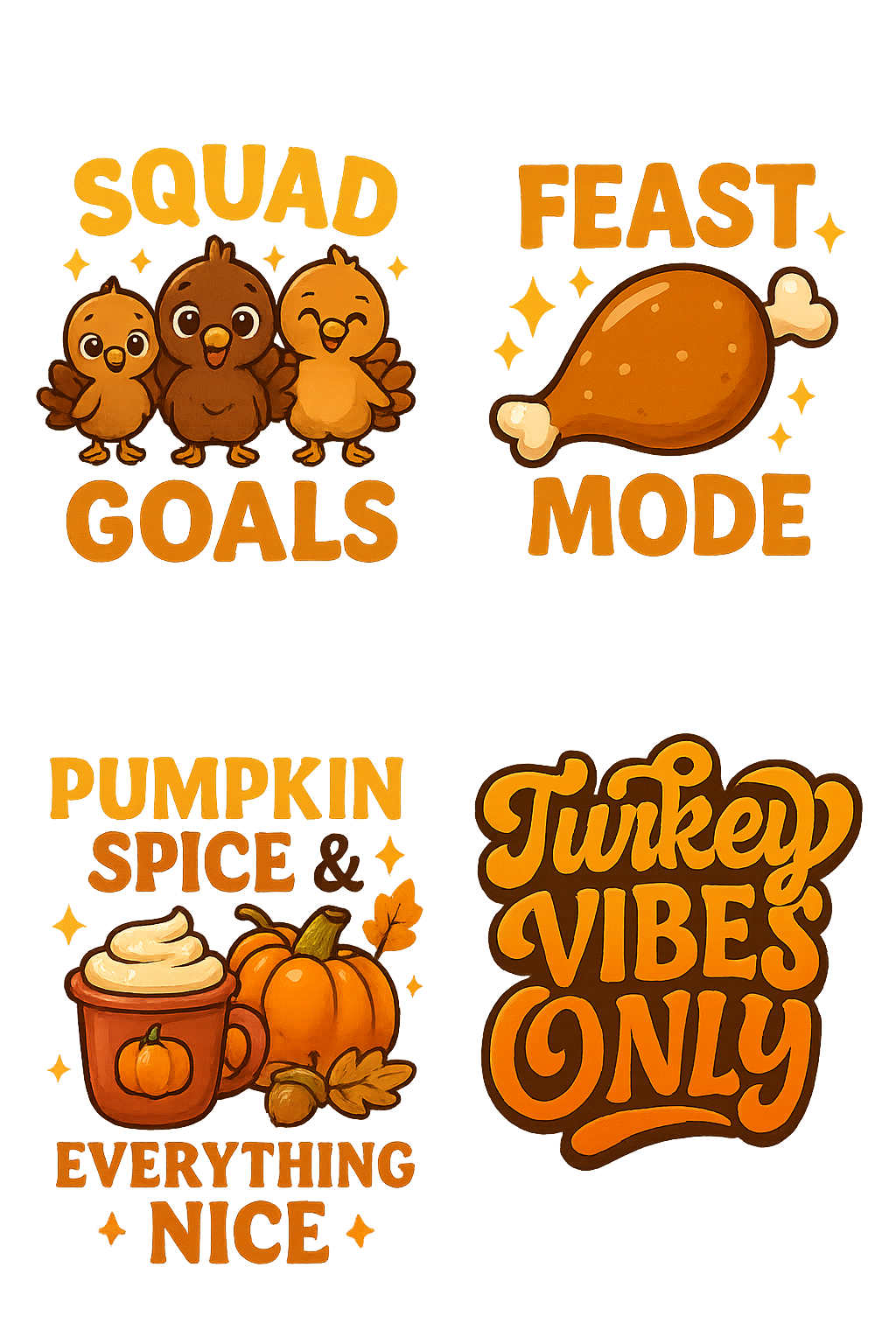 25 PNG Harvest/Thanksgiving Clipart Pack