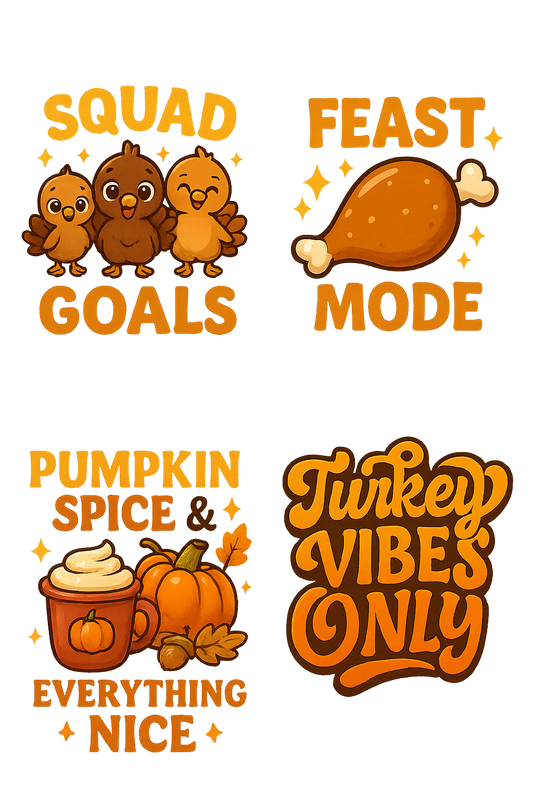 25 PNG Harvest/Thanksgiving Clipart Pack