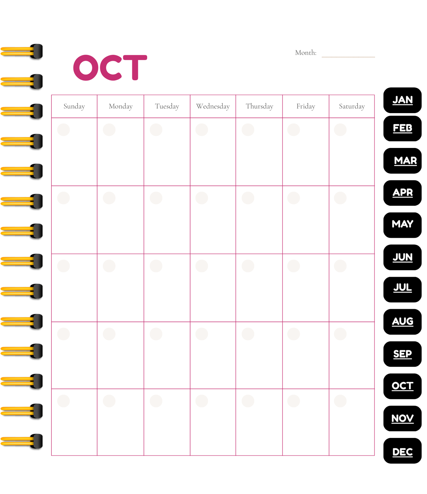 My Monthly Planner