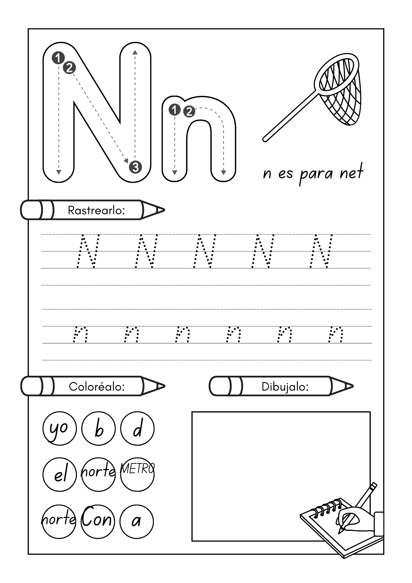 Mindfulness Coloring in Puzzle Worksheet in Spanish