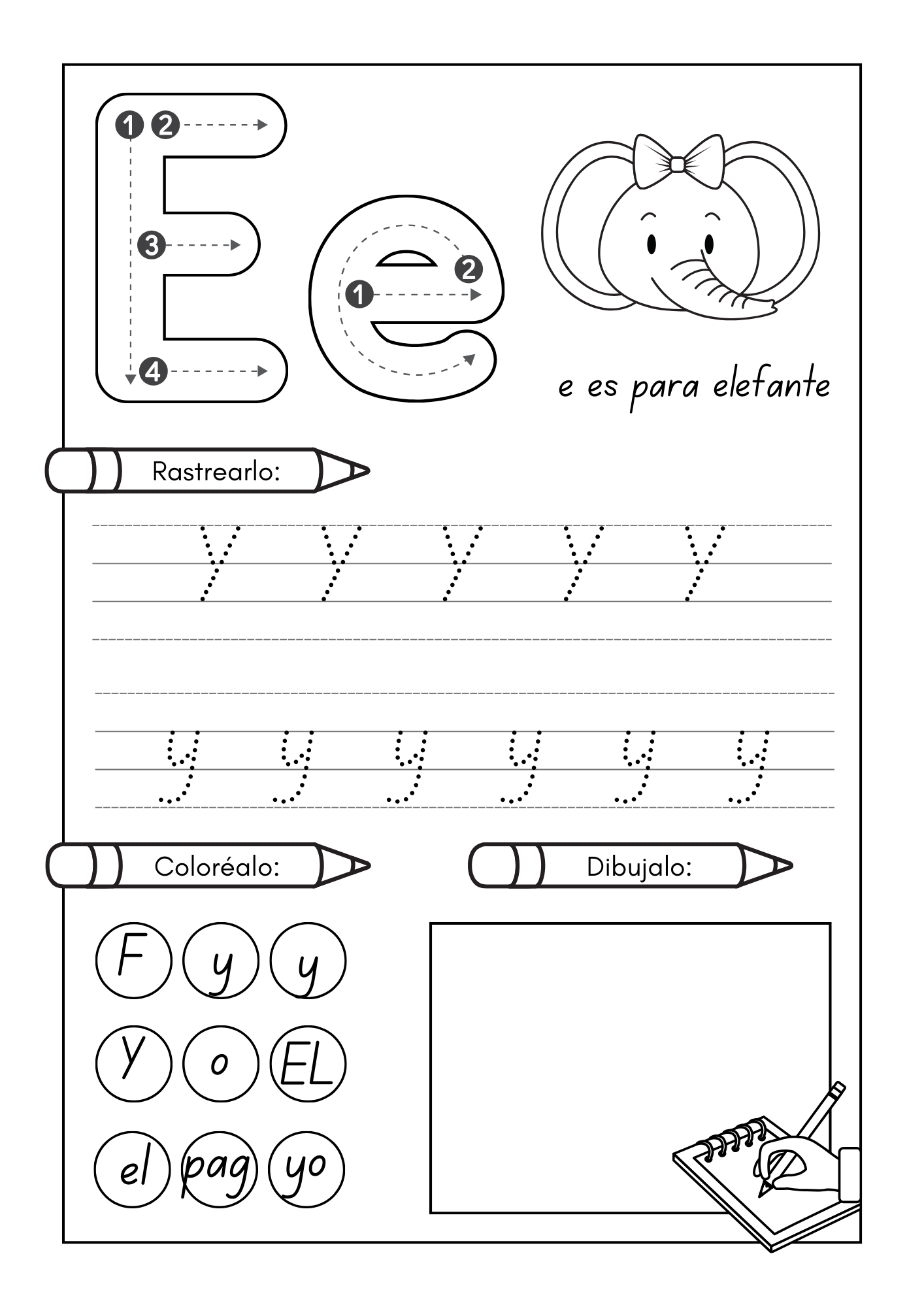 Mindfulness Coloring in Puzzle Worksheet in Spanish